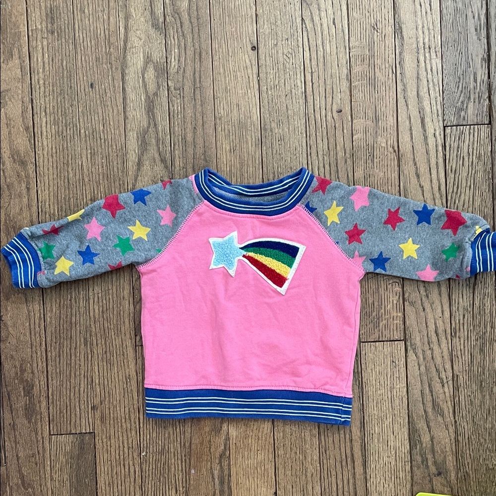 Hanna Andersson Appliqué Colorful Star Pattern Kids Sweatshirt